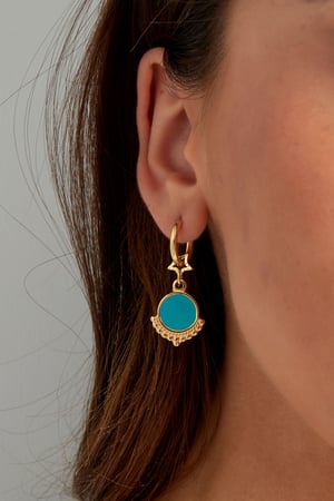 oorbel met ster en bedel blauw h5 Afbeelding3